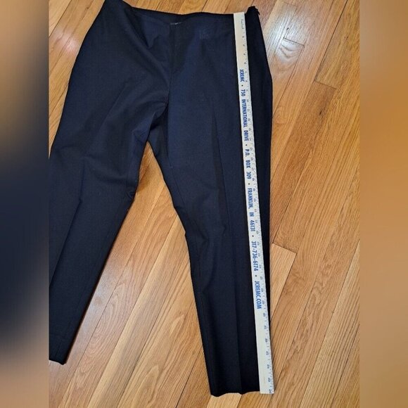 St John Caviar Size 14 Women's Black Pleated Trouser Dress Pants Side Zip Luxury - Picture 10 of 11